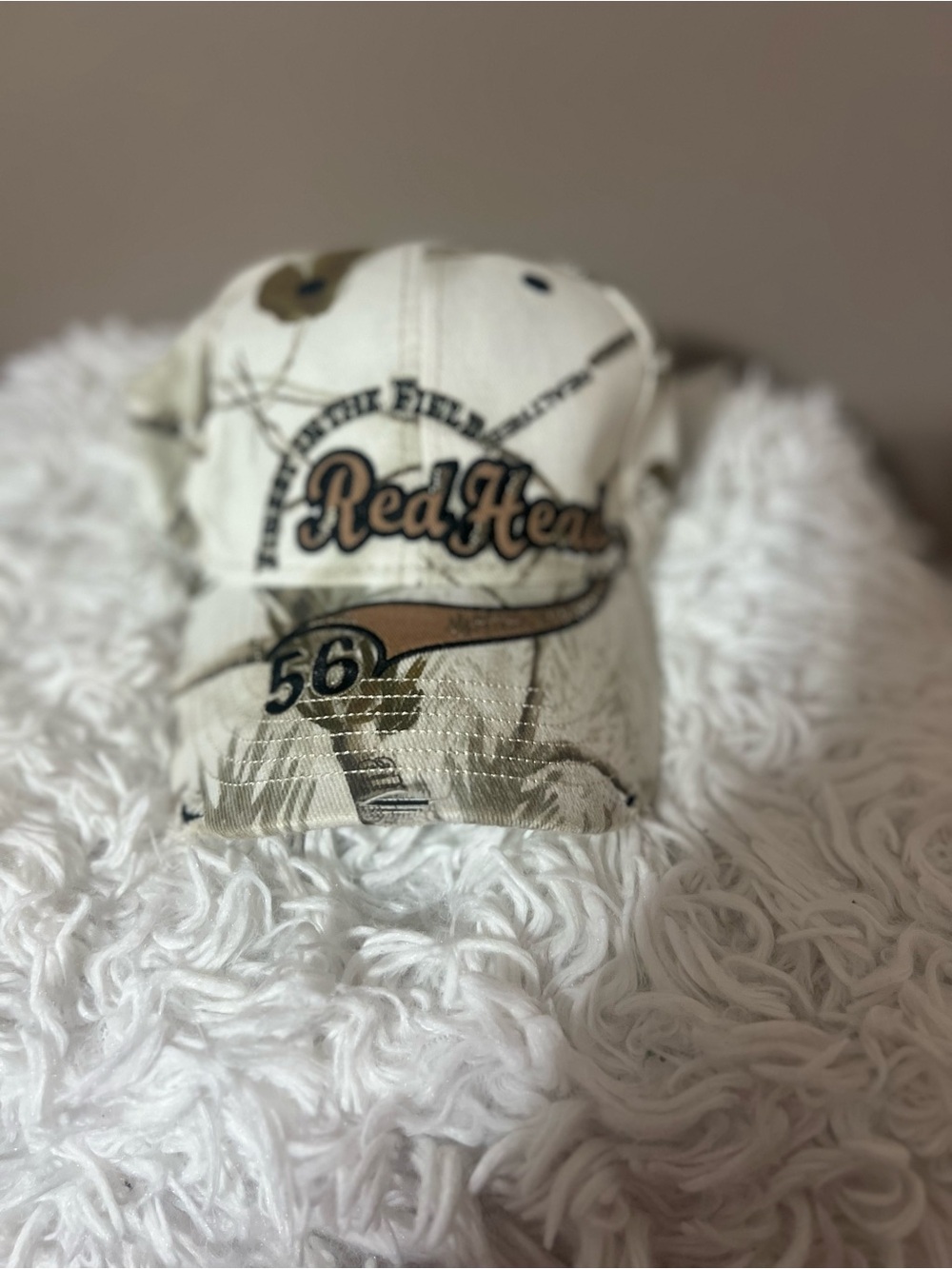 RedHead Cream and Tan Logo Baseball Cap